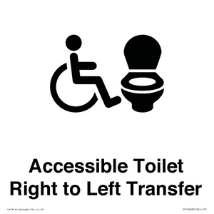 Accessible Toilet with Right to Left Transfer